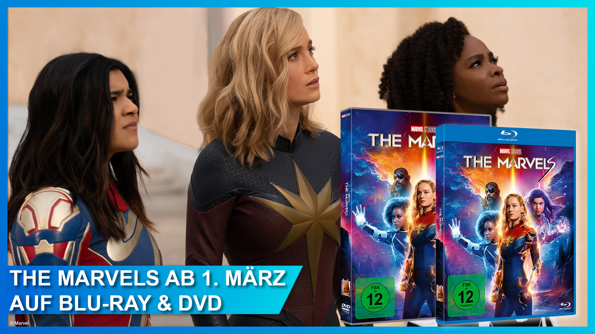 The Marvels auf Blu-ray und DVD und als limitiertes 4K Ultra HD Blu-ray Steelbook ab 1. März 2024 - jetzt vorbestellen
