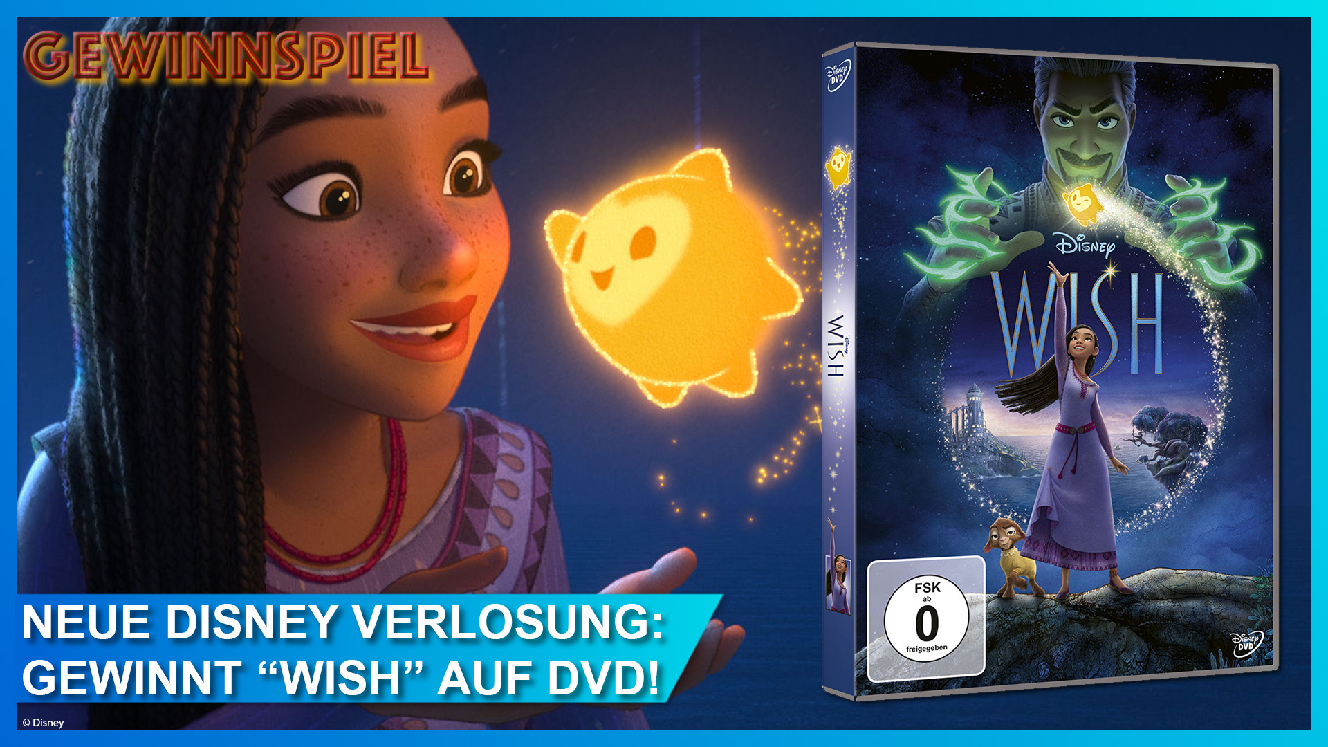 Gewinnspiel: Disneys Animationsfilm WISH auf DVD