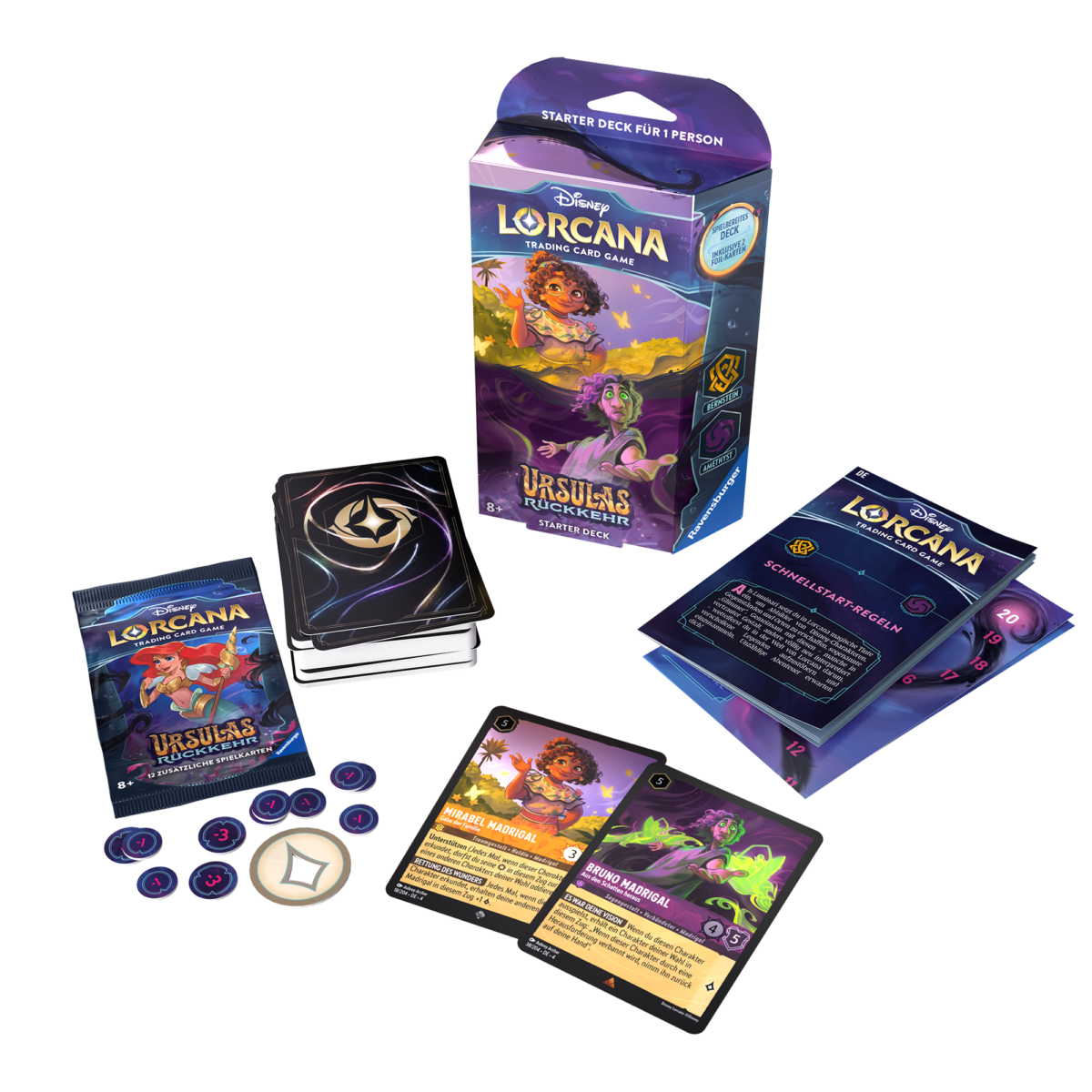 Disney Lorcana Trading Card Game: Kapitel 4 - Ursulas Rückkehr: Starter Deck Bernstein & Amethyst