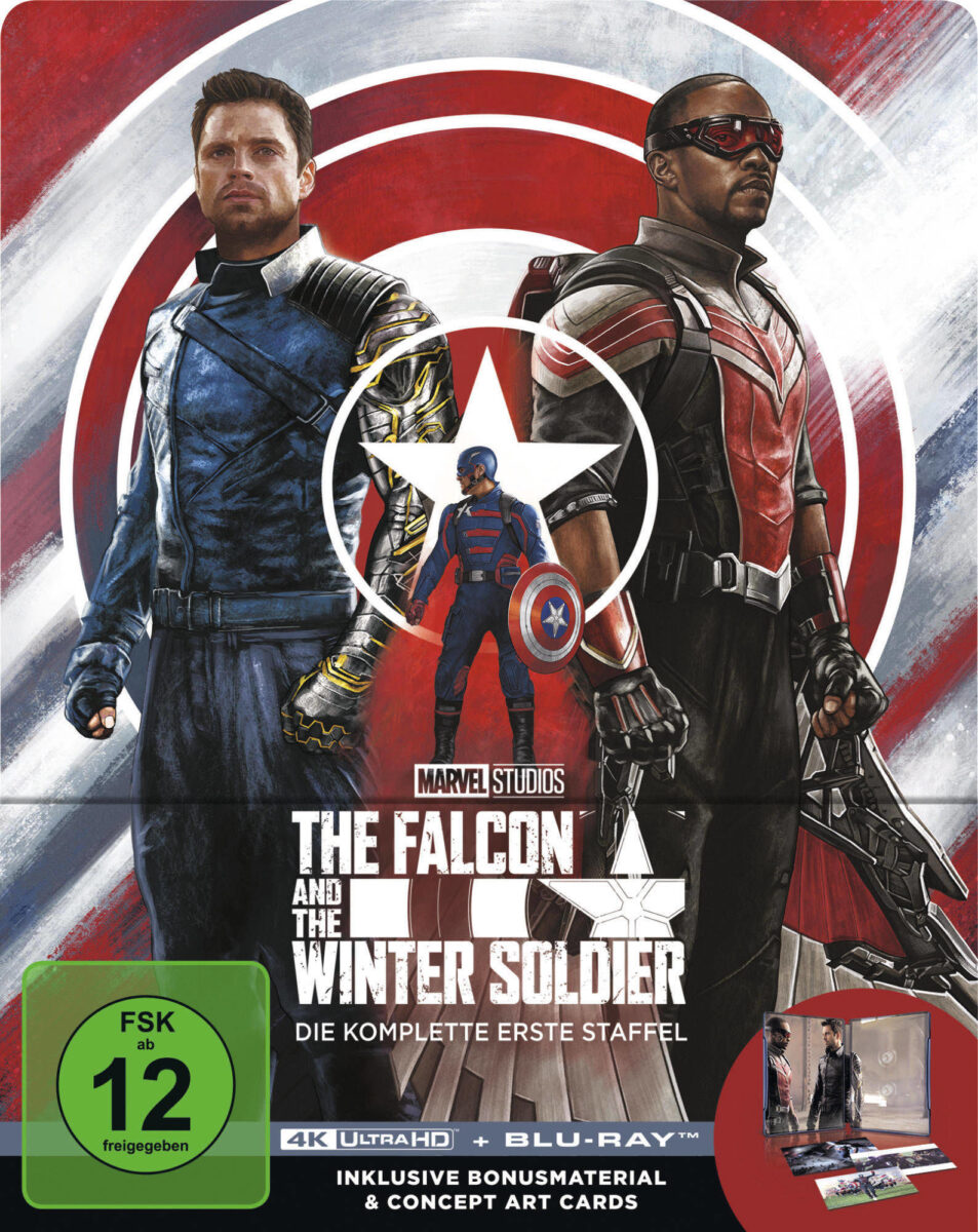 Marvel Studios' The Falcon and the Winter Soldier - Staffel 1 auf 4K Ultra HD Blu-ray im Steelbook ab 24. Mai 2024 erhältlich.