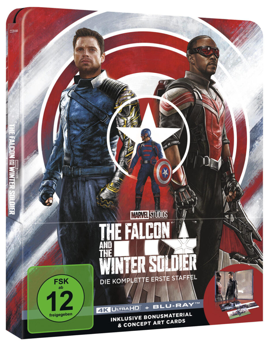 Marvel Studios' The Falcon and the Winter Soldier - Staffel 1 auf 4K Ultra HD Blu-ray im Steelbook ab 24. Mai 2024 erhältlich.