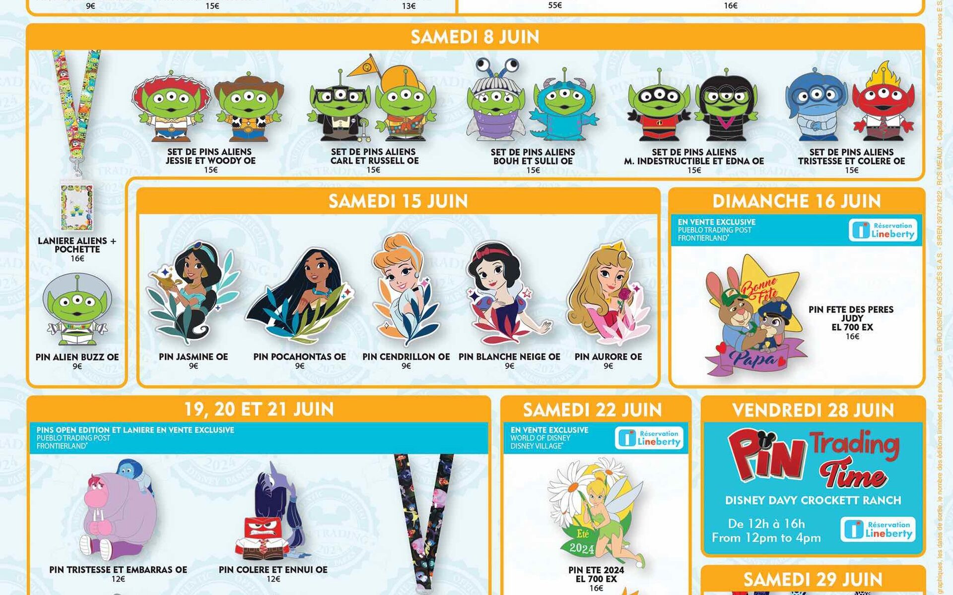 Disney Pins Juni 2024 Disneyland Paris