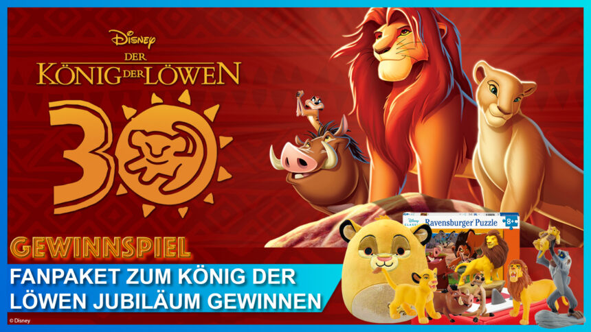 Gewinnspiel: Wir feiern 30 Jahre “Der König der Löwen” – löwenstarkes Fanpaket mit Simba, Timon und Pumbaa zu gewinnen!