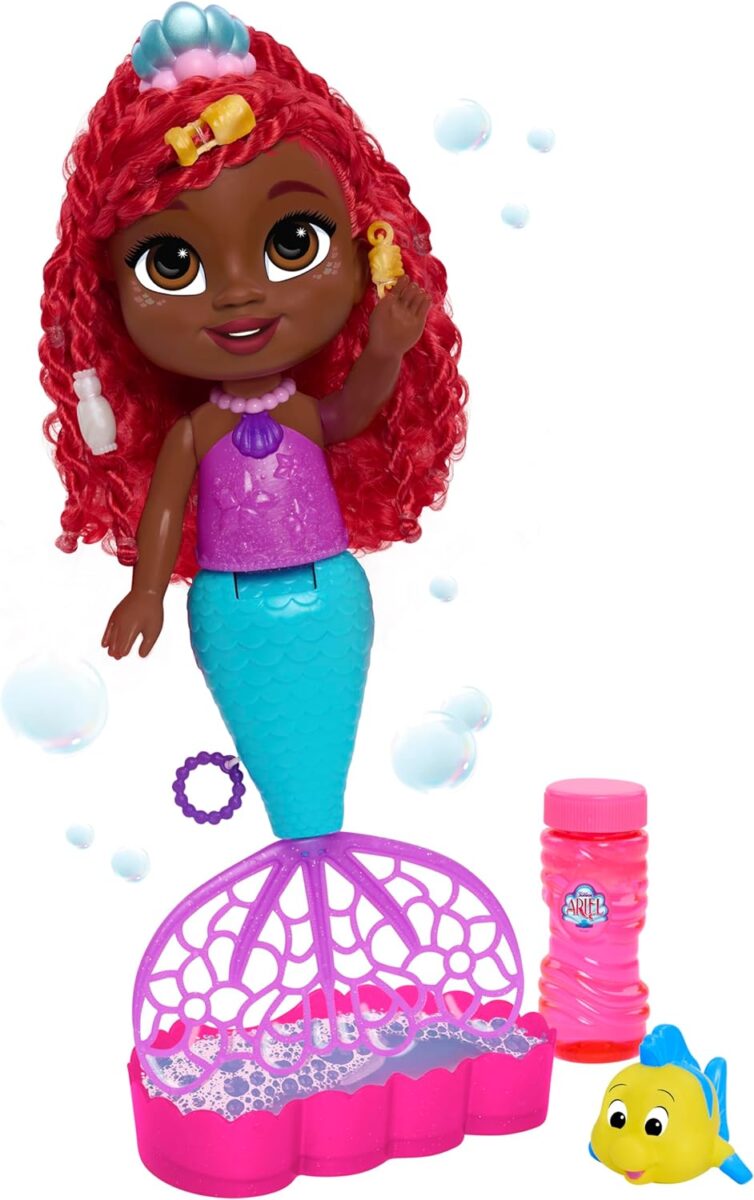 Disney Junior Arielle Meerjungfrau Spielfigur mit Seifenblaseneffekt und Soundfunktion von Just Play im Wert von 39,99 €