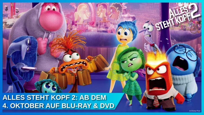 Alles steht Kopf 2: Pixar Fortsetzung ab 4. Oktober auf Blu-ray & DVD erhältlich – jetzt vorbestellen!