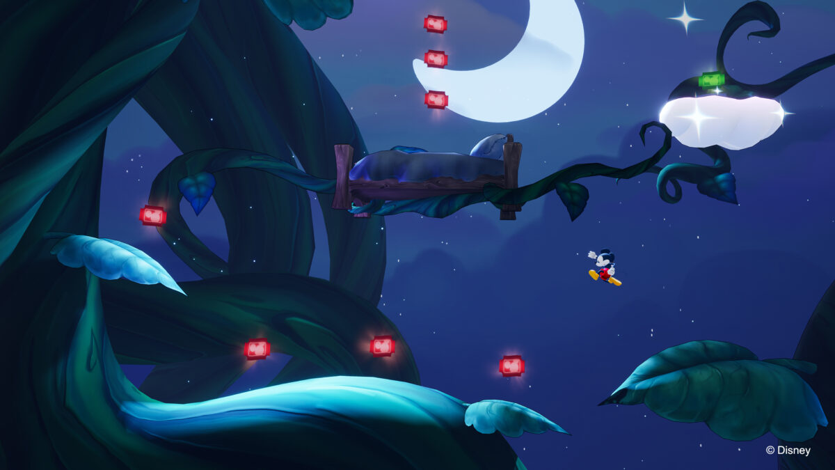 Epic Mickey: Rebrushed beanstalk 2D level
