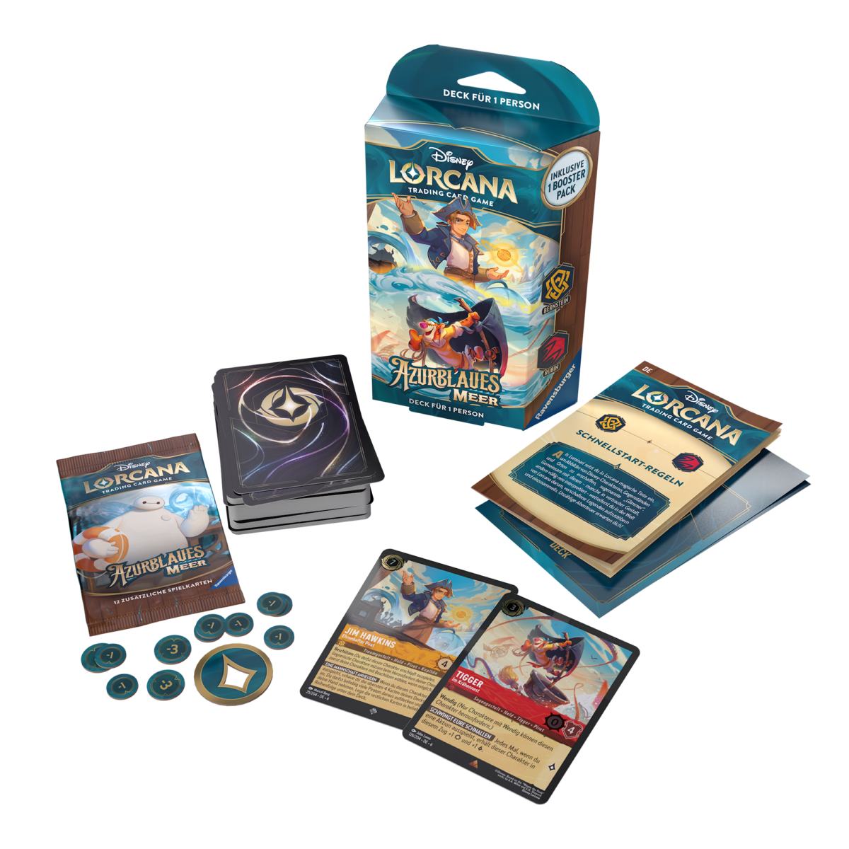 Disney Lorcana: Azurblaues Meer Start Deck Jim Hawkins / Tigger