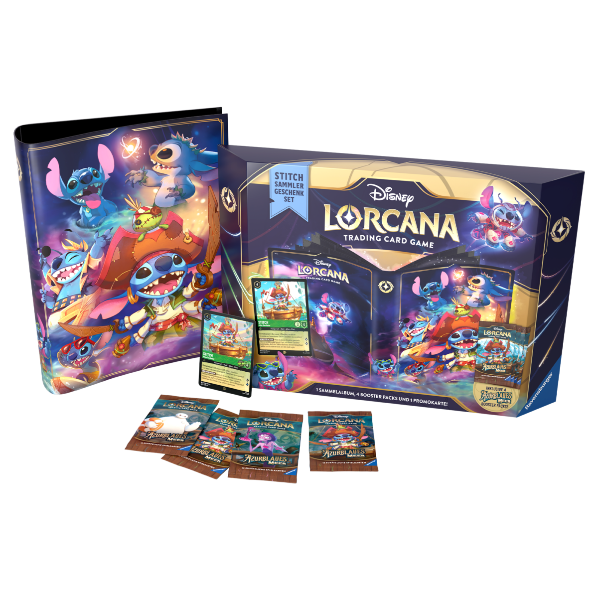 Disney Lorcana: Azurblaues Meer Stitch Sammler-Geschenk-Set