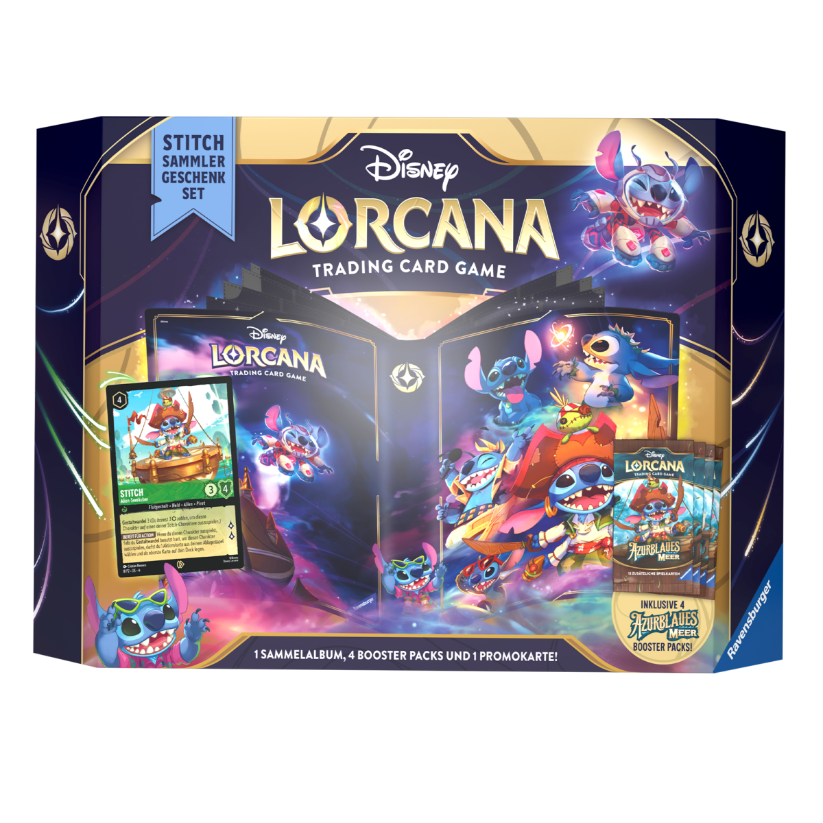 Disney Lorcana: Azurblaues Meer Stitch Sammler-Geschenk-Set