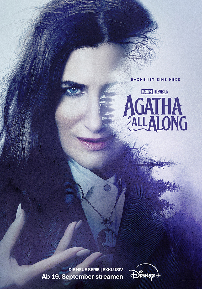 Agatha All Along - Deutsches Poster zur Marvel Serie mit Kathryn Hahn auf Disney+