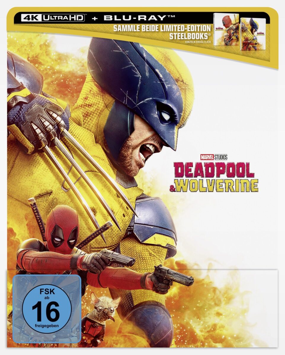 Deadpool & Wolverine ab 8. November 2024 im Wolverine Steelbook auf 4K Ultra HD Blu-ray