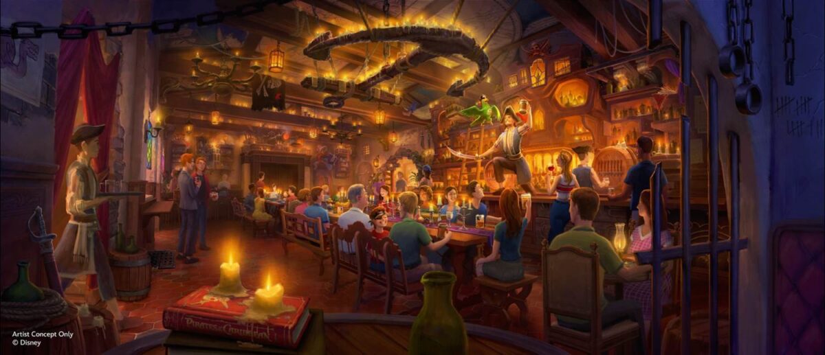 Pirates of the Caribbean Tavern Bar im Magic Kingdom in Walt Disney World auf der D23 Brasil vorgestellt