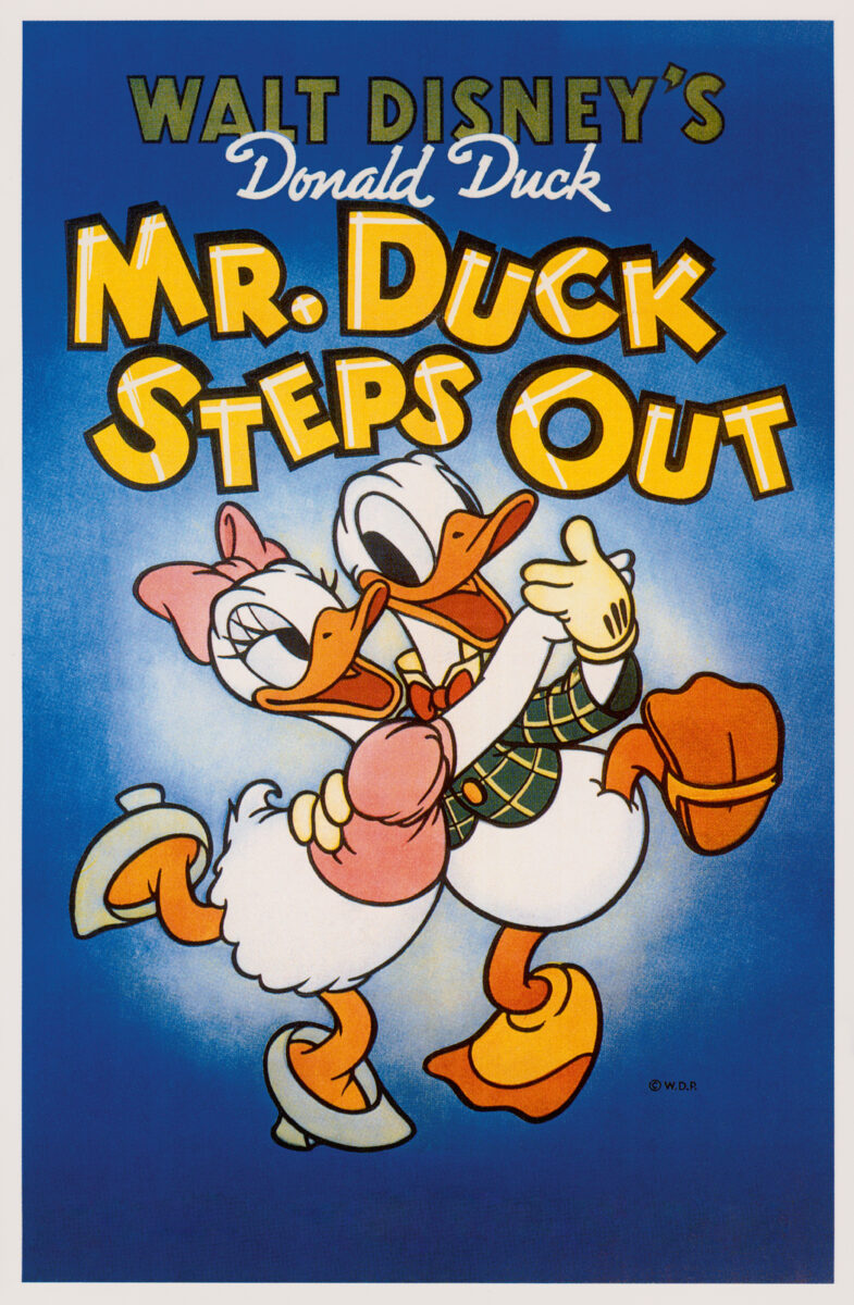 Poster zum Kurzfilm Mr. Duck Steps Out mit Donald und Daisy Duck