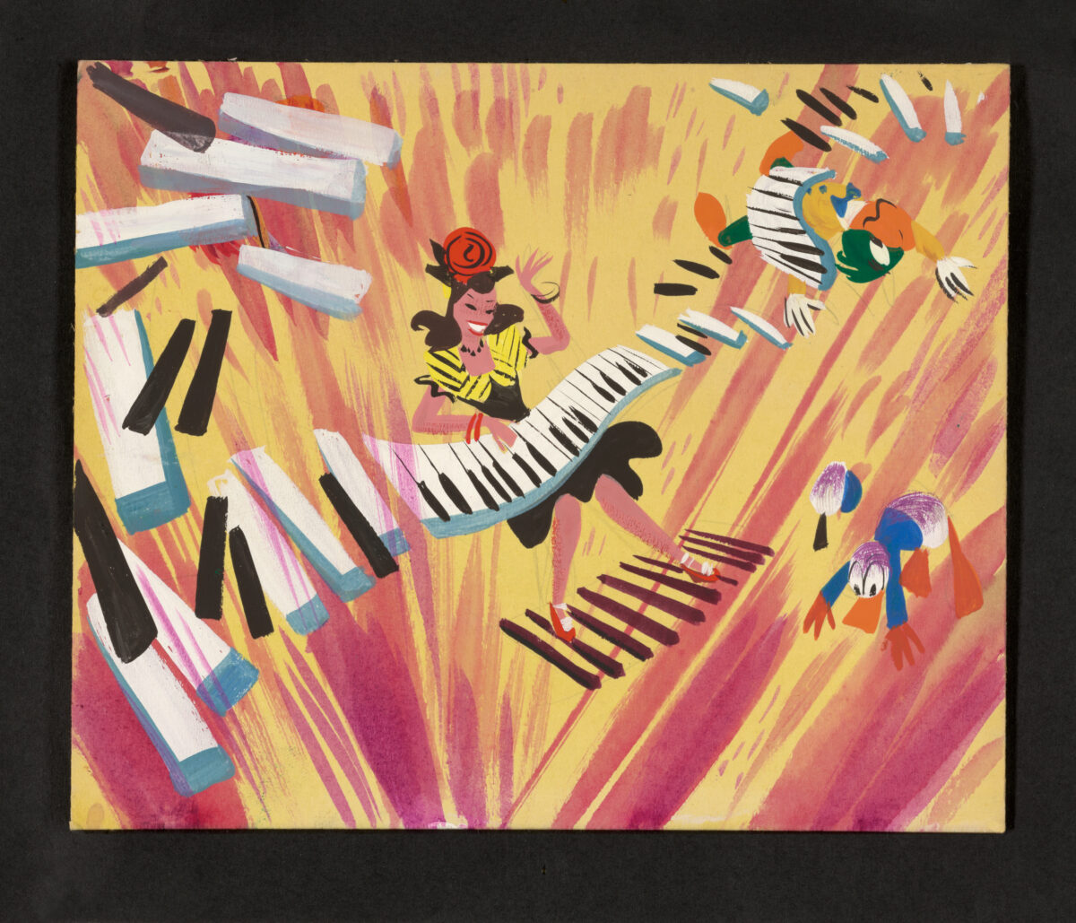 Saludos Amigos Concept Art: Blame it on the Samba featuring Donald Duck and José Carioca