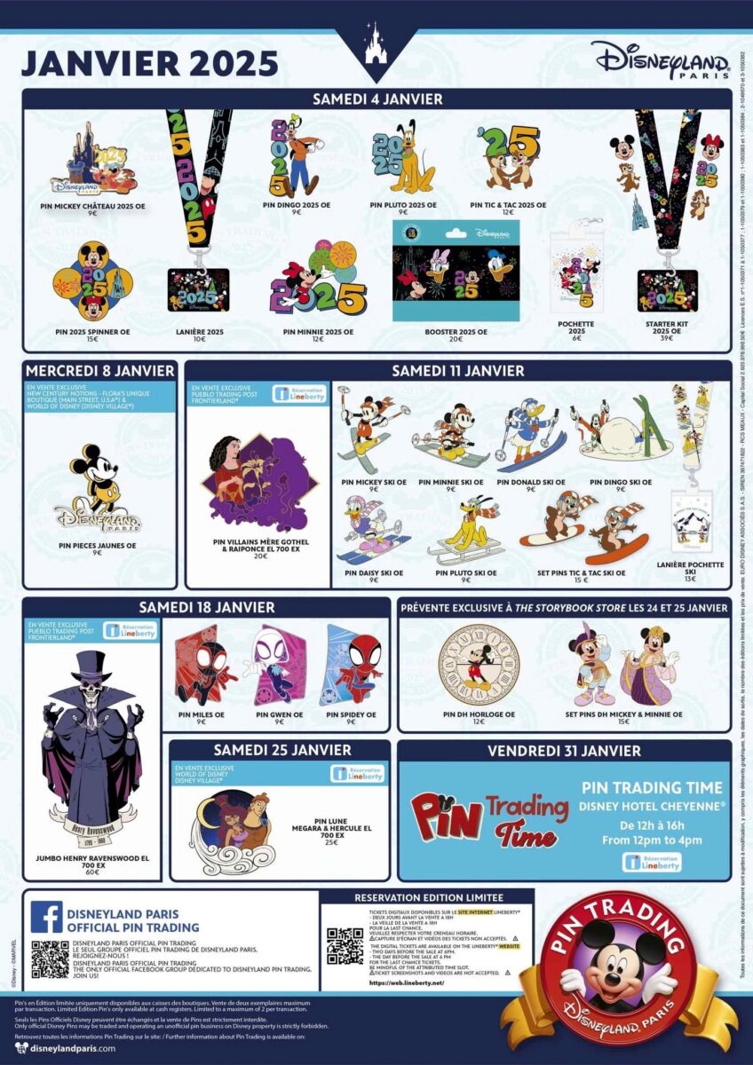 Disney Pin Neuheiten im Januar 2025 | Disneyland Paris 3 Disneyland Paris Pins im Januar 2025