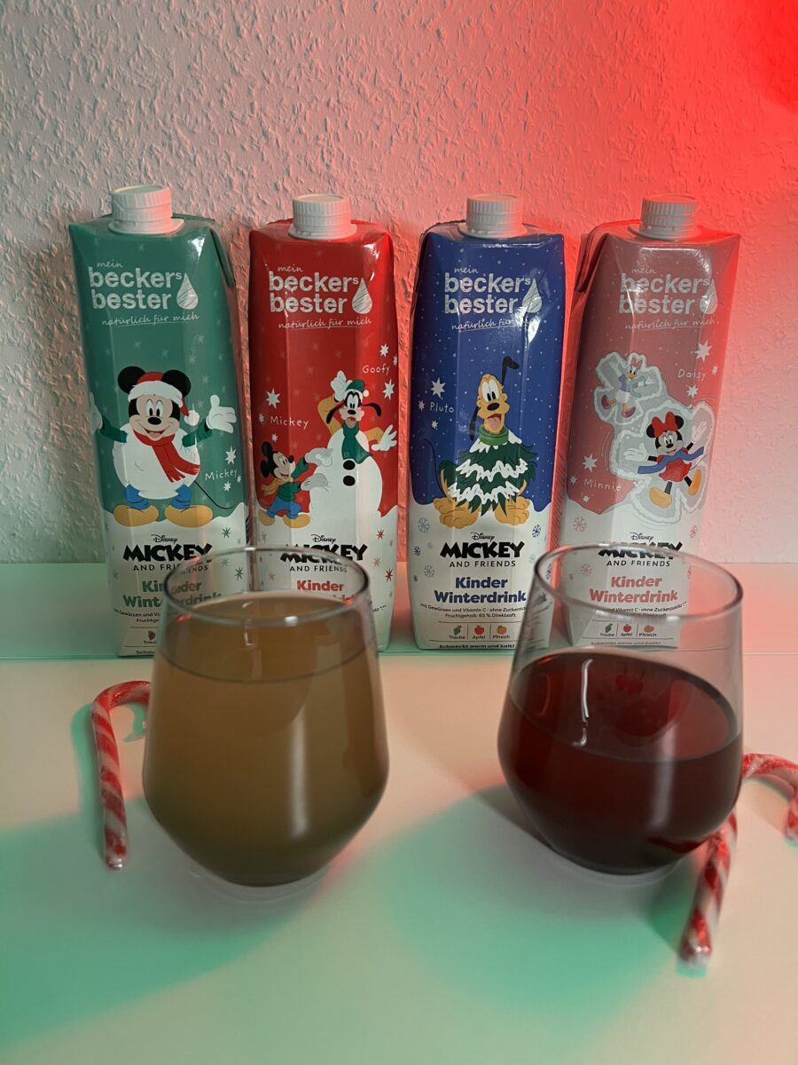Becker's Bester Kinder Winterdrinks sind leckere Säfte mit weihnachtlicher Geschmacksnote für jede Feier