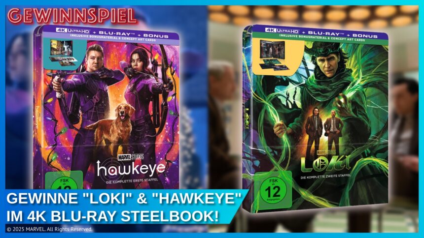 Gewinnspiel: Gewinne Marvels LOKI und HAWKEYE im limitierten 4K Ultra HD Steelbook!