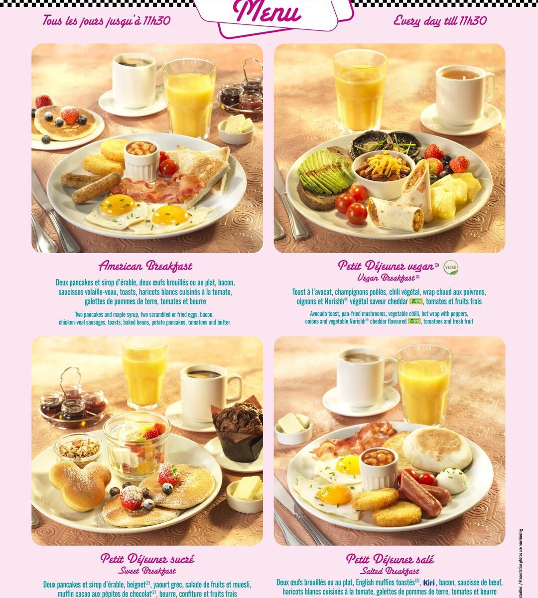 Neues Frühstücksmenü in Annette's Diner in Disneyland Paris