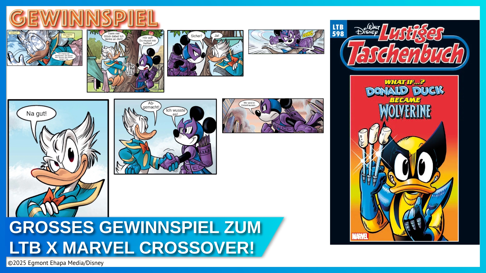 Lustiges Taschenbuch mt Marvel und Disney: Donald Duck Wolverine