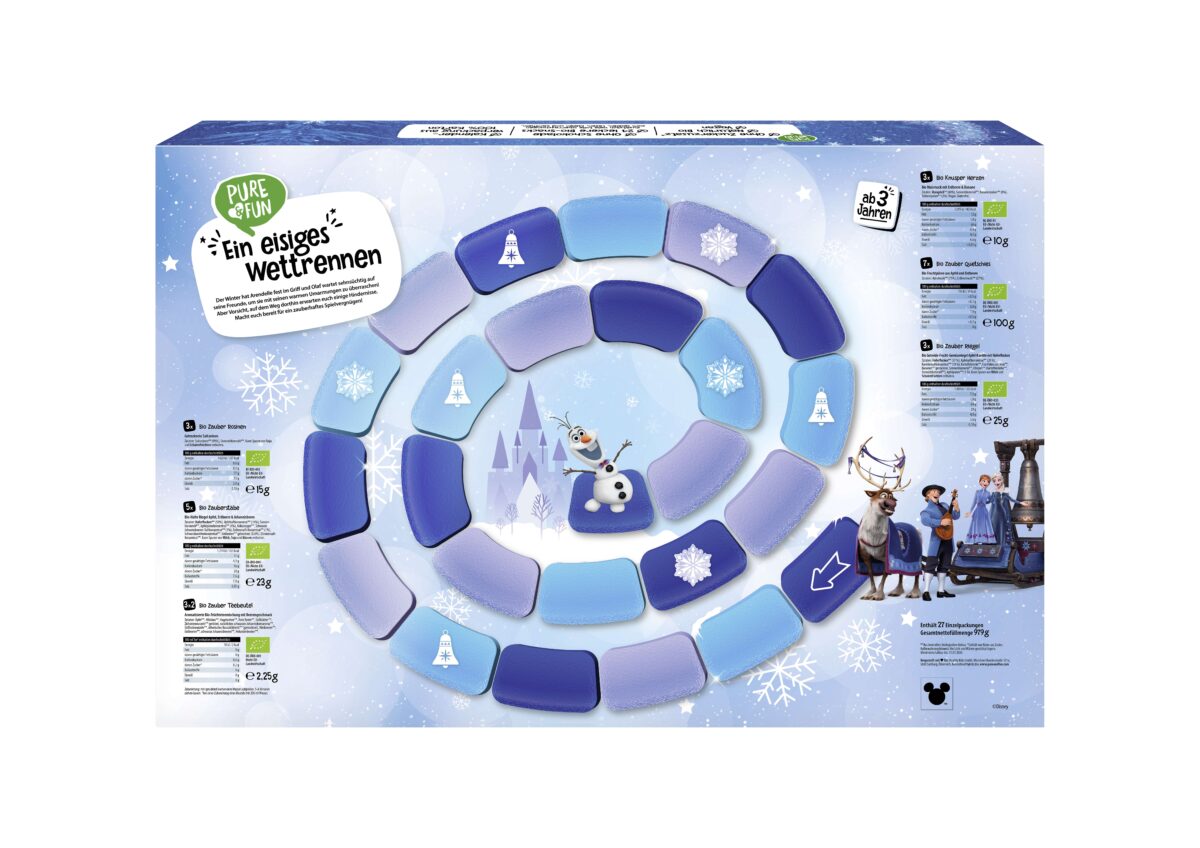 Verlosung: Bio Snack Adventskalender Disney Die Eiskönigin von PURE&FUN