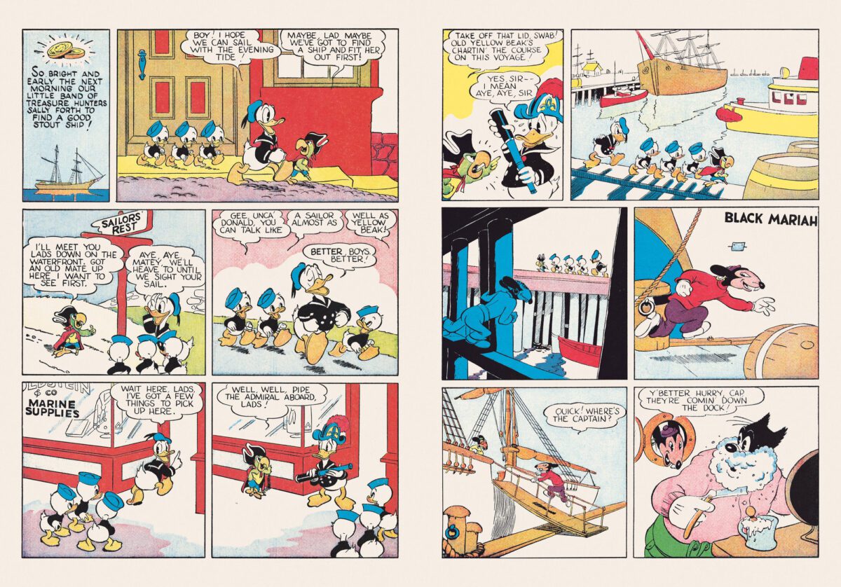 Rezension: „Disney Comics Library. Carl Barks’s Donald Duck. Vol. 1. 1942–1950″ vom TASCHEN Verlag 5 Ausschnitt aus „Disney Comics Library. Carl Barks’s Donald Duck. Vol. 1. 1942–1950″ vom TASCHEN Verlag