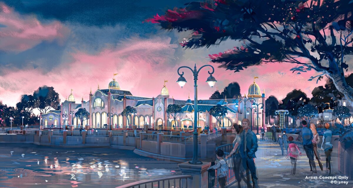 Das elegante Regal View Restaurant im Art‑Nouveau‑Stil mit Panoramablick auf Adventure Bay und World of Frozen – der neue Dinner‑Hotspot für den Abend.