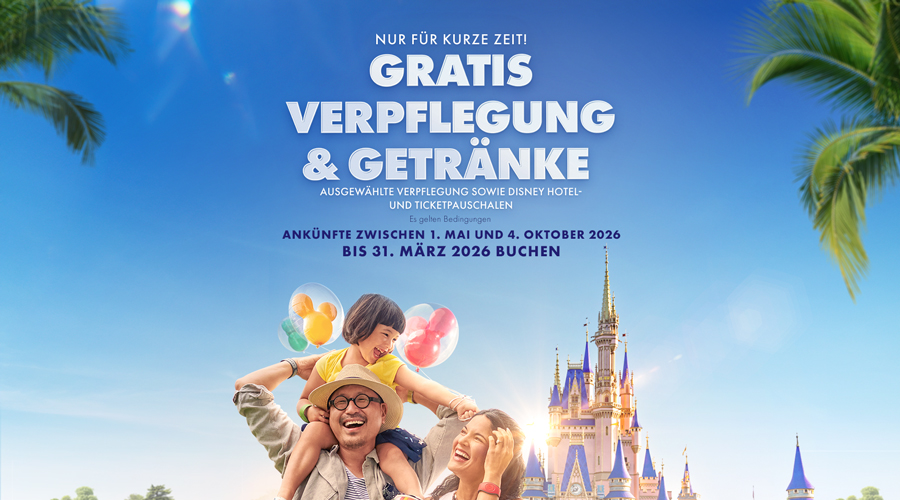 Walt Disney World Angebot: Gratis Verpflegung und Getränke mit dem Free Dining Plan
