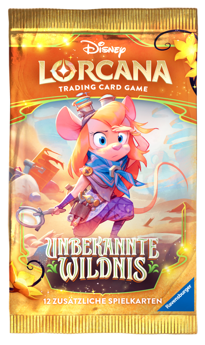 Disney Lorcana Unbekannte Wildnis Booster Packs mit Chip und Chap: Die Ritter des Rechts Charakteren wie Trixie