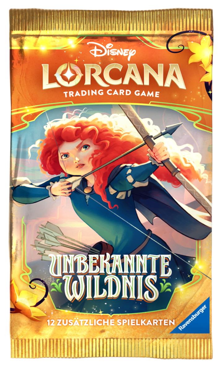 Disney Lorcana Unbekannte Wildnis Booster Packs mit Brave Charakteren wie Merida