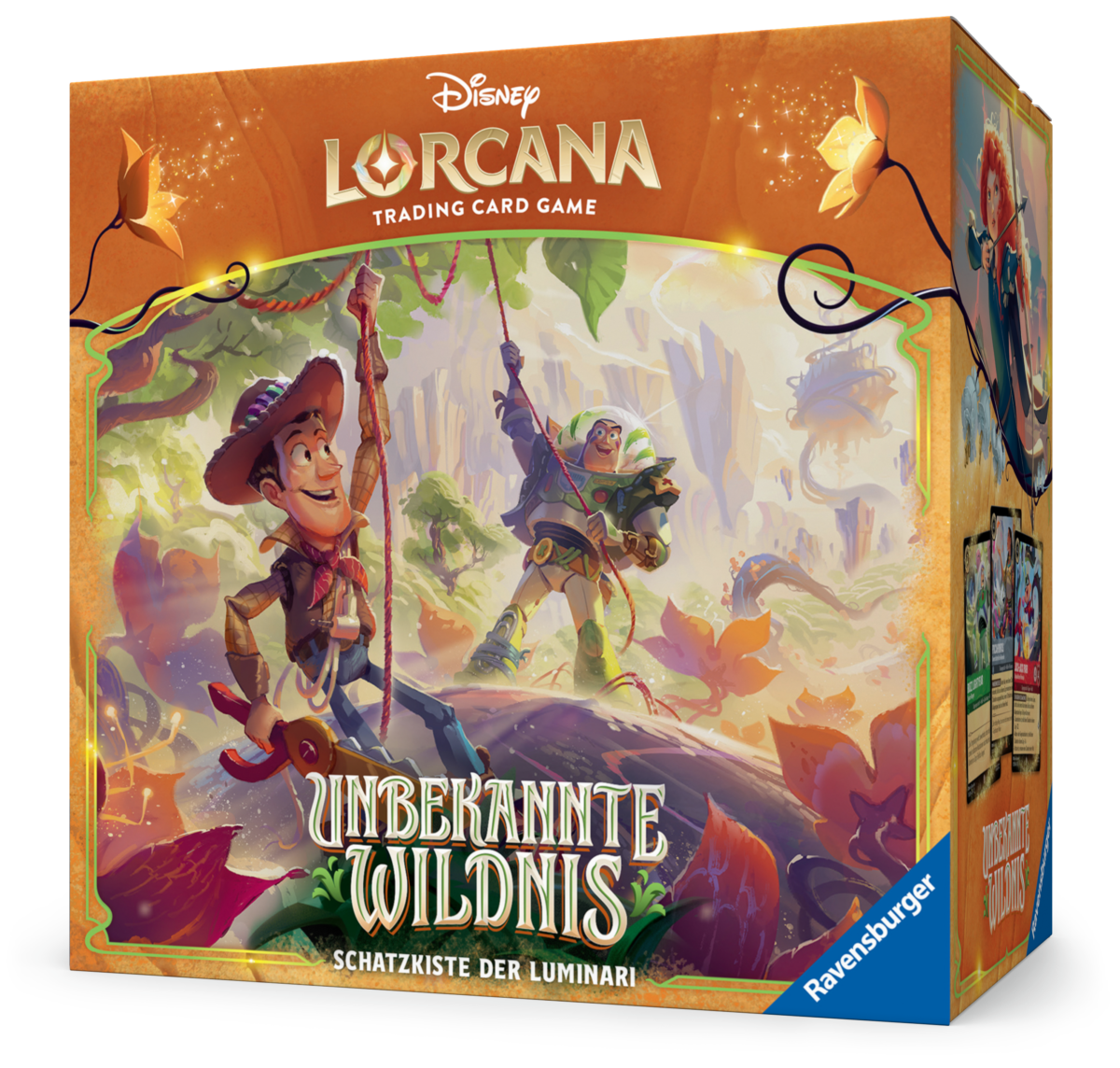 Disney Lorcana Unbekannte Wildnis Schatzkiste der Luminari mit neuen Pixar Helden